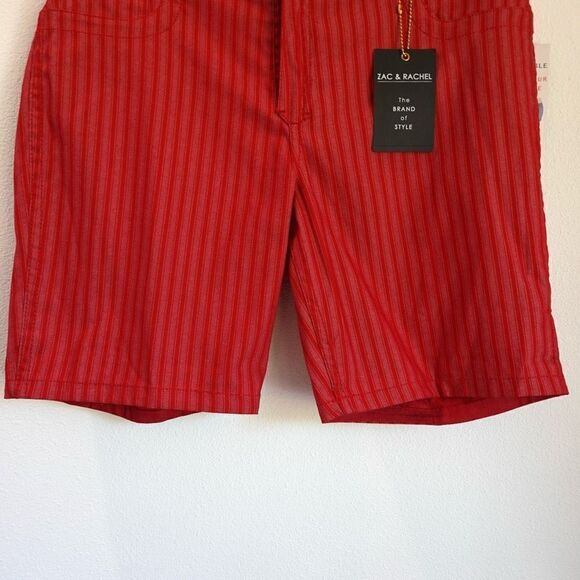 Zac & Rachel Reversible Shorts Red Red Stripe Size 10 NWT - Picture 4 of 15